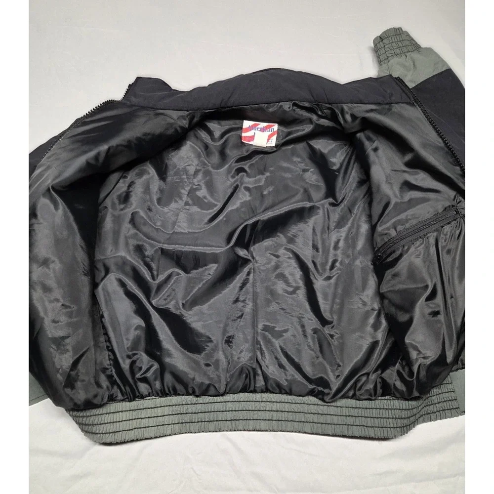 American Made Vtg 1990s Chevrolet Racing Bomber Jacket Red Black Size M